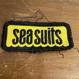 Vintage SEA SUITS SEASUITS Aufnäher Patch schwarz gelb - Bild 1 von 4