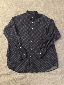 Daniel Cremieux Mens Shirt Large Blue Long Sleeve Collared Button Down - Picture 1 of 12