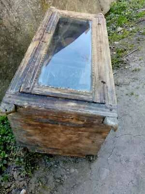 RARE PRIMITIVE ANTIQUE OLD WOODEN LANTERN 19th - Image 1 of 4