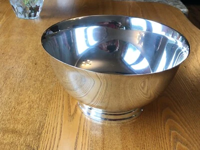 Cuenco grande de plata de ley Lunt Paul Revere reproducción, 8 pulgadas de diámetro Foto 1 de 4