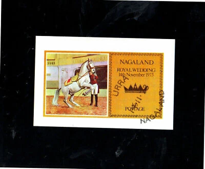 NAGALAND OF INDIA 1973  ROYAL WEDDING   MINT  VF NH  O.G S/S CTO  (nag2) - Image 1 of 2