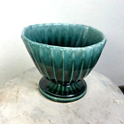 Planteuse de maison d'intérieur vintage coque milieu du siècle États-Unis #45 poterie ovale verte bleue verte