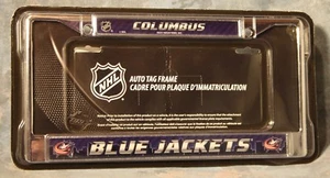 Chaquetas Columbus Blue ~ Cromo/Metal ~ Marco de Placa de la NHL - Imagen 1 de 1