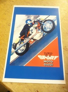 Póster publicitario de motocicleta vintage Moto Guzzi V7 decoración del hogar regalo E290 - Imagen 1 de 1