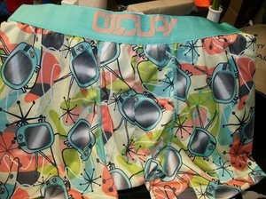 1 PR OCCUPY RETRO TV'S 50'S COLORS DESIGN  "SILKY" KNIT BOXER ~SIZE MEDIUM~M - Picture 1 of 2