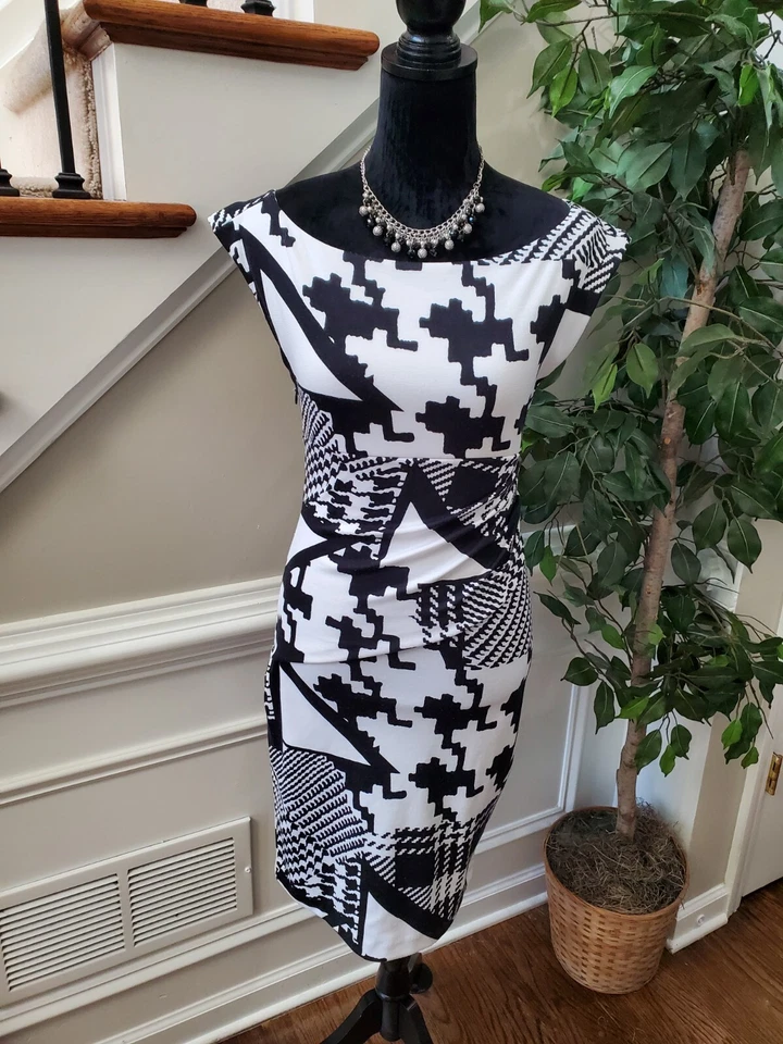 New Directions Women Polyester Round Neck Sleeveless Casual Knee Length Dress S - Image 1 of 4