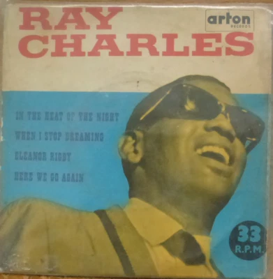 1960's soul  7" EP- ray charles - made in israel - in the heat of the night - Image 1 of 3