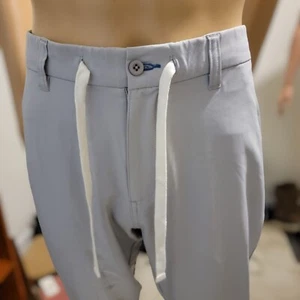 Lightweight Breathable Polyester Men's Casual Classic Pants with Drawstring - Picture 1 of 10