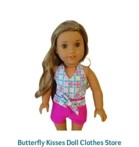 Doll Clothes For 18" American Girl Tankini Swimsuit Bathing Suit 2 PC - Picture 1 of 1