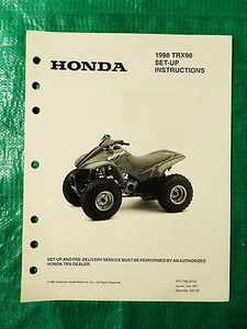 NUEVO original Honda 1998 TRX90 manual de instrucciones de configuración 7666-9704 FourTrax '98 - Imagen 1 de 2