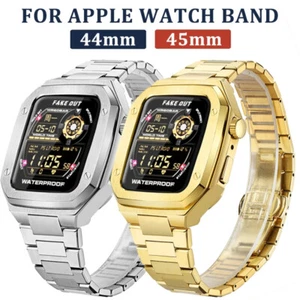 Stainless Steel MOD Kit for Apple Watch Series 87654 Strap IWatch 44mm 45mm Band - Picture 1 of 23