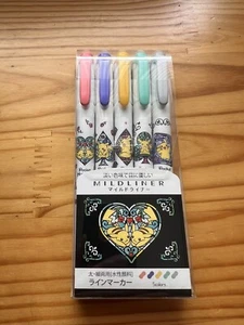 Juego de 5 marcadores de línea Zebra Mildliner x Pokémon Pikachu - Imagen 1 de 6