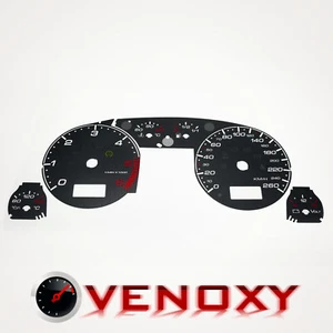 Audi A6 C5 2000-2004 Diesel 260 KM/H Aftermarket Black Gauge Faces - Picture 1 of 3