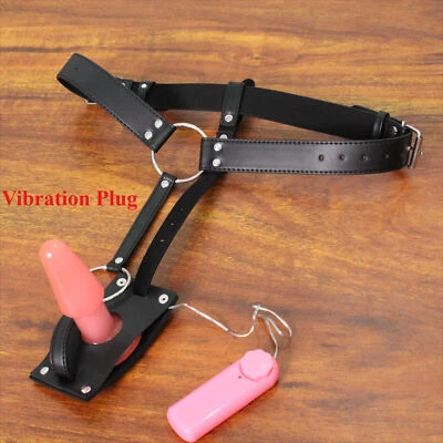 Homme Vibrant Anal Gode Plug Réglable Dispositif De Chasteté Électrique BDSM - Photo 1/4