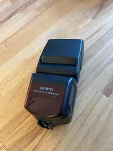 MINOLTA Program 3500xi flashlight, Blitzgerät mit Tasche/Etui und Standfuß - Bild 1 von 4