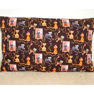 Cat Cushion Cover Cats 20"x12" Oblong Bolster Pink Grey Orange Brown Cute Kitten - Picture 1 of 1