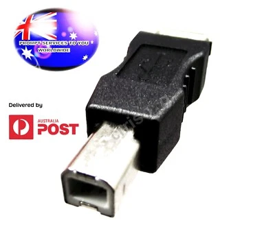 From OZ Quality 1PC USB Type A Female To USB Type B Male Printer Adapter +FP! - Image 1 of 4