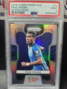 2018 Panini Prizm W/C Silver Prizm PAUL POGBA #74 PSA 9 Mint - Picture 1 of 2