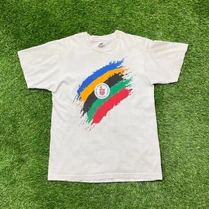 Vintage USA Olympic Training Center T-Shirt Mens Large White Thrashed 90s VTG - Picture 1 of 13