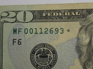 Circulated 2017 $20 FRN Star Note MF00112693* - #11107-29 - Bild 1 von 3