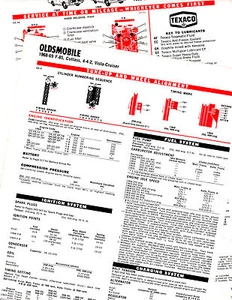 1968 1969 OLDSMOBILE F85 CUTLASS 442 68 69 LUBRICATION LUBE TUNE-UP CHARTS - Bild 1 von 1