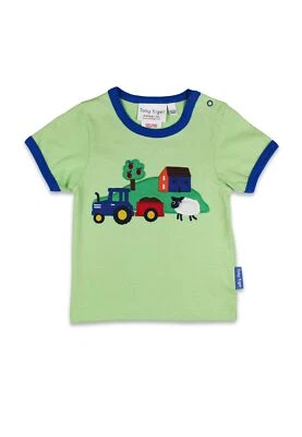 Toby Tiger Bio-Baumwoll Kinder T-Shirt mit Bauernhof-Applikation - Bild 1 von 3