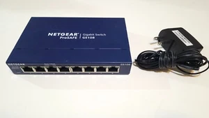Netgear ProSafe GS108 V4 8 Port Gigabit Ethernet Network Switch W/ Power Supply - Picture 1 of 4