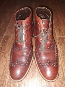 Cole Haan LIAM Chukka II Brogue Brown Wingtip Ankle Boots C11053 Men's Size 9.5M - Picture 1 of 10