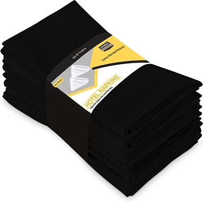 Pack of 12 Cotton Dinner Napkins Hotel Quality 18x18" Utopia Kitchen - Image 1 of 4