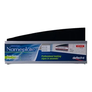 Nameplate Sign Deflect-O Interior Image Nameplate Holder 8.5" x 2" Insert *READ* - Picture 1 of 8