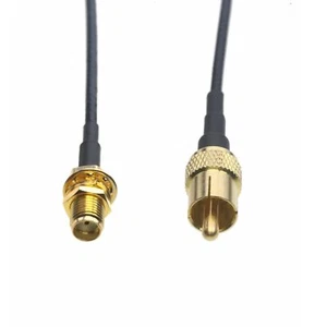 RF DVB Cable Phono RCA male to SMA female nut bulkhead RG316 6"~10FT GPS antenna - Picture 1 of 3