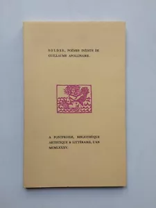 Guillaume APOLLINAIRE " Soldes " E.O. sur Vergé, 1985 caizergues - Picture 1 of 1
