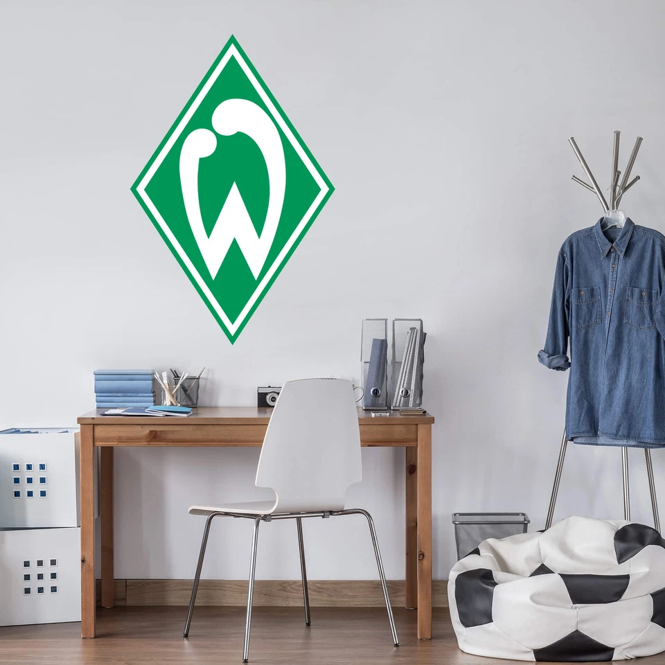 MARKENLOS Wandtattoo Werder Bremen Logo grün Fanshop Fan Deko Fanartikel