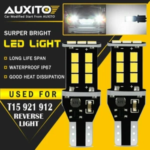 2X T15 921 912 W16W White 15 LED SMD 2835 Reverse BackUp Light Bulb Canbus Free - Picture 1 of 11