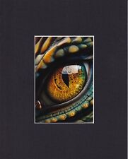 8X10" Matted Print Art Picture Creepy Monster Dragon Eye: Staring At You