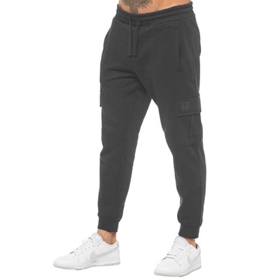 Enzo Mens Cargo Joggers Cuffed Sweatpants Gym Regular Fit Fleece Jogging Bottoms - Image 1 of 2