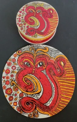 Vintage RARE 1968 Springbok Puzzle Sandy Miller thingie 7"circle Drag-on and on - Image 1 of 4