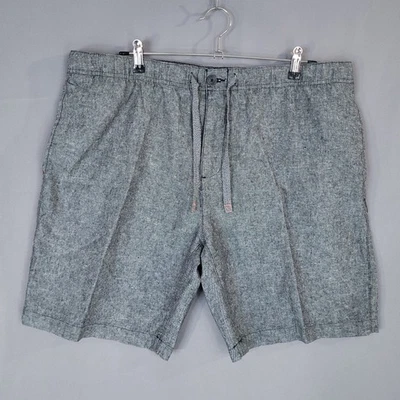 Pantalones cortos Island Republic para hombre gris XL algodón lino con cordón Foto 1 de 4