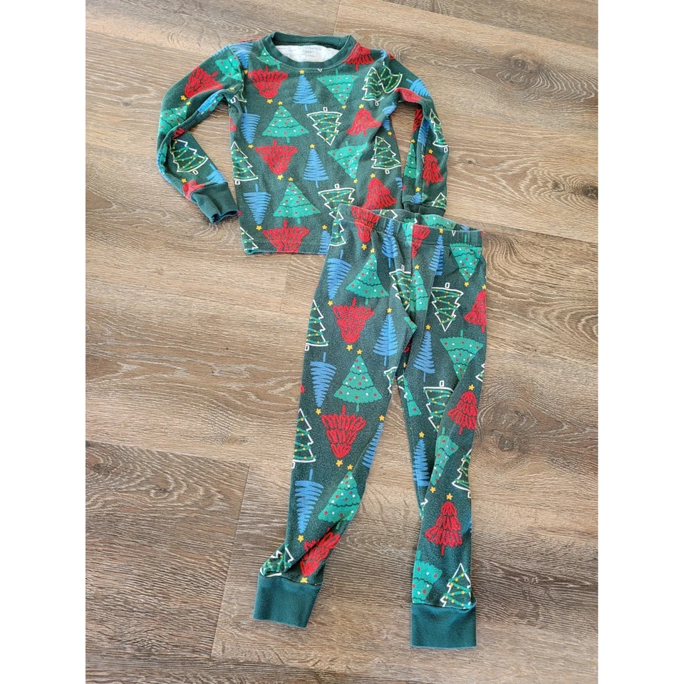 Carters Christmas Tree Pajamas Set Long Sleeve Holiday Sleepwear Size 4 #9 - Image 1 of 4
