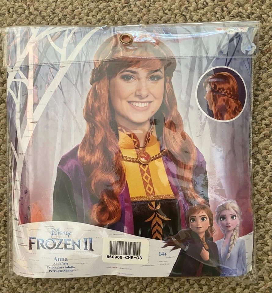 Disguise Womens Disney Anna Frozen 2 Wig Orange One Size Adult