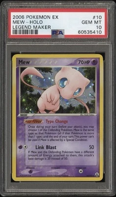 2006 POKEMON EX LEGEND MAKER #10 MEW - HOLO FOIL PSA 10 - Image 1 of 3