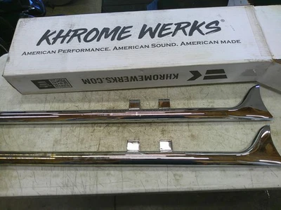 2000-2006 Harley Davidson road king Khrome werks 40 inch fish tail exhaust - Image 1 of 4