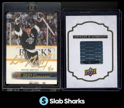 Cubierta superior 2014 #C254 Wayne Gretzky UD lona recompra tinta dorada automática/10 Foto 1 de 4