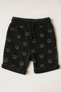 George Jungen Shorts schwarz Löwenmuster | 3-4 Jahre | weicher Baumwolljersey | B03 - Bild 1 von 4
