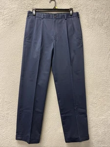 Brooks Brothers Mens Indigo Dark Cotton Chino Pants, 33W x 32 /139-22 - Picture 1 of 11
