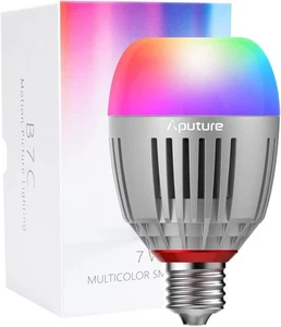 Aputure Accent B7C Motion Picture Lighting 7W RGBWW LED Multicolour Smart Bulb - Picture 1 of 9