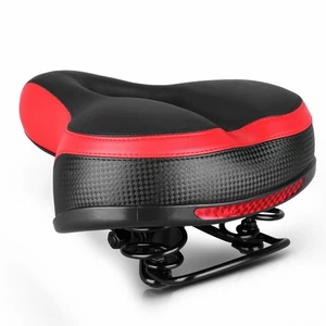 WIDE BIG BUM BIKE BICYCLE GEL CRUISER EXTRA COMFORT SPORTY SOFT PAD SADDLE SEAT - Picture 1 of 9