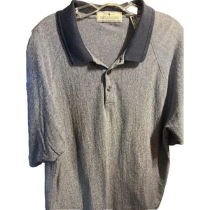 John Ashford Golf Vintage Mens XL Gray Short Sleeve 1/4 Button Cotton Polo Shirt - Picture 1 of 11