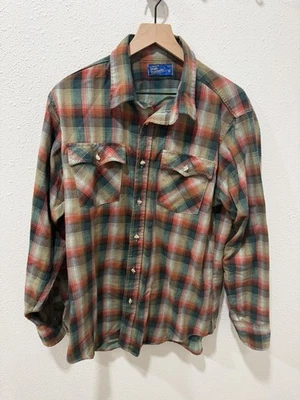 Vintage Plaid Flannel Shirt Men’s Size XL Tall JCPenney USA Plain Pockets - Image 1 of 4