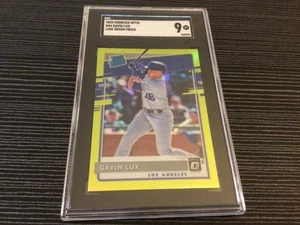 2020 Panini Donruss Optic Lime Green Prizm Gavin Lux RC #44  SGC 9 - Picture 1 of 3